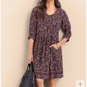Garnet Hill Bohemian Pocket Detail Dress, Sz 0